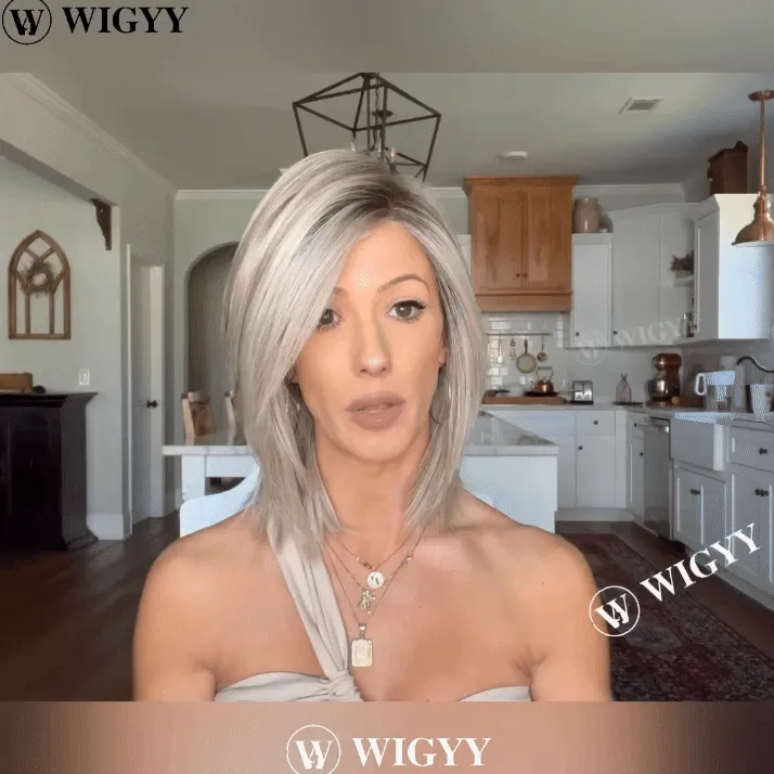 Wigyy Shoulder Length Straight Natural Elegant Wig