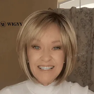 Wigyy Straight Soft Elegant Wig with Bang