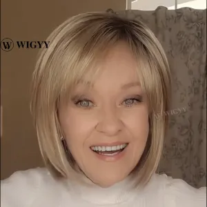 Wigyy Straight Soft Elegant Wig with Bang