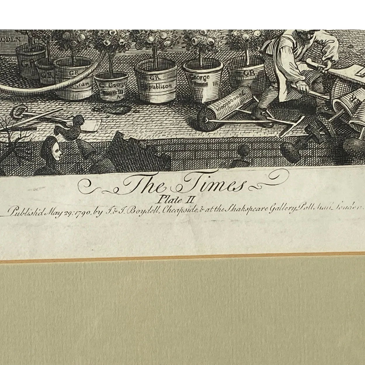 WILLIAM HOGARTH Etching and Copper Engraving on Paper, The Times, Plate II