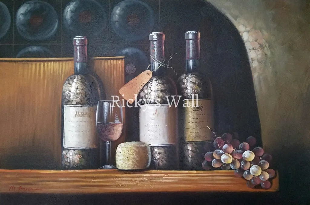 Wine Night - Premium - 36 x 24 in. by M. Aaron