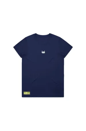 WOLFPACK UNLTD WOMEN'S "STATEMENT"  PREMIUM MIDWEIGHT TEE S/S | NAVY BLUE