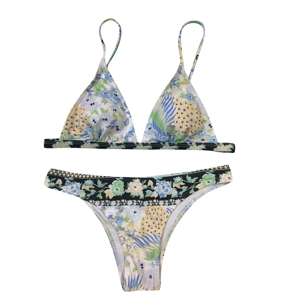 Women Push-Up Padded Bandage Bra Beachwear - Swimsuit Bikini Set