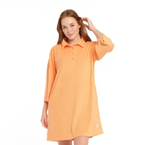 Womens Muskmelon Terry Dress