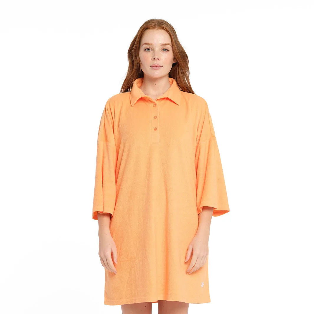 Womens Muskmelon Terry Dress