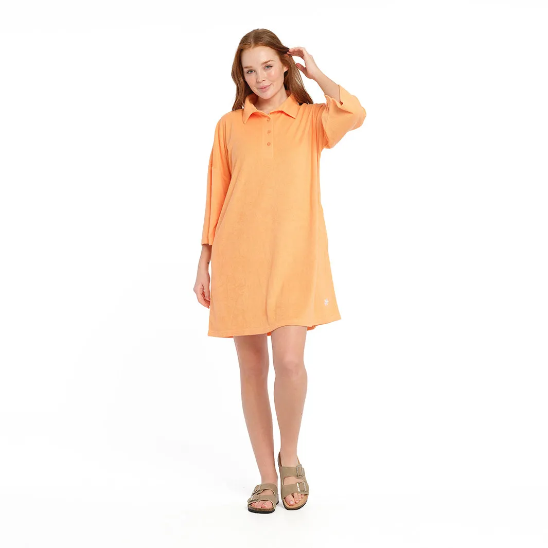 Womens Muskmelon Terry Dress