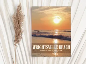 Wrightsville Beach Retro Wall Art, North Carolina, USA