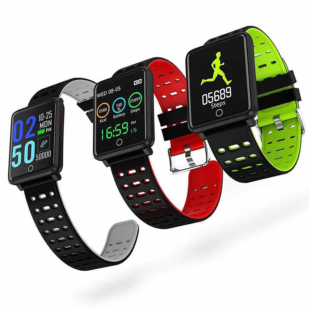 XANES F3 1.44'' Color Touch Screen IP67 Waterproof Smart Watch Heart Rate Monitor Fitness Bracelet