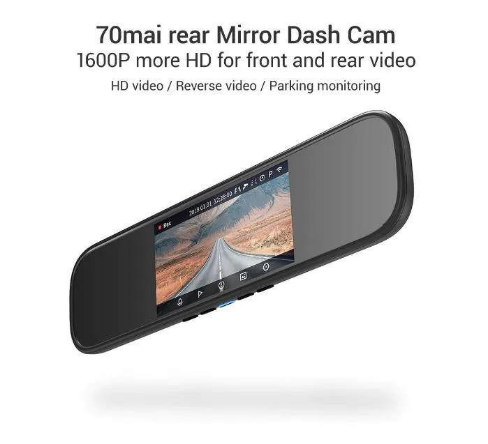 Xiaomi 70mai Rearview Mirror Dash Cam DVR (Global Version)