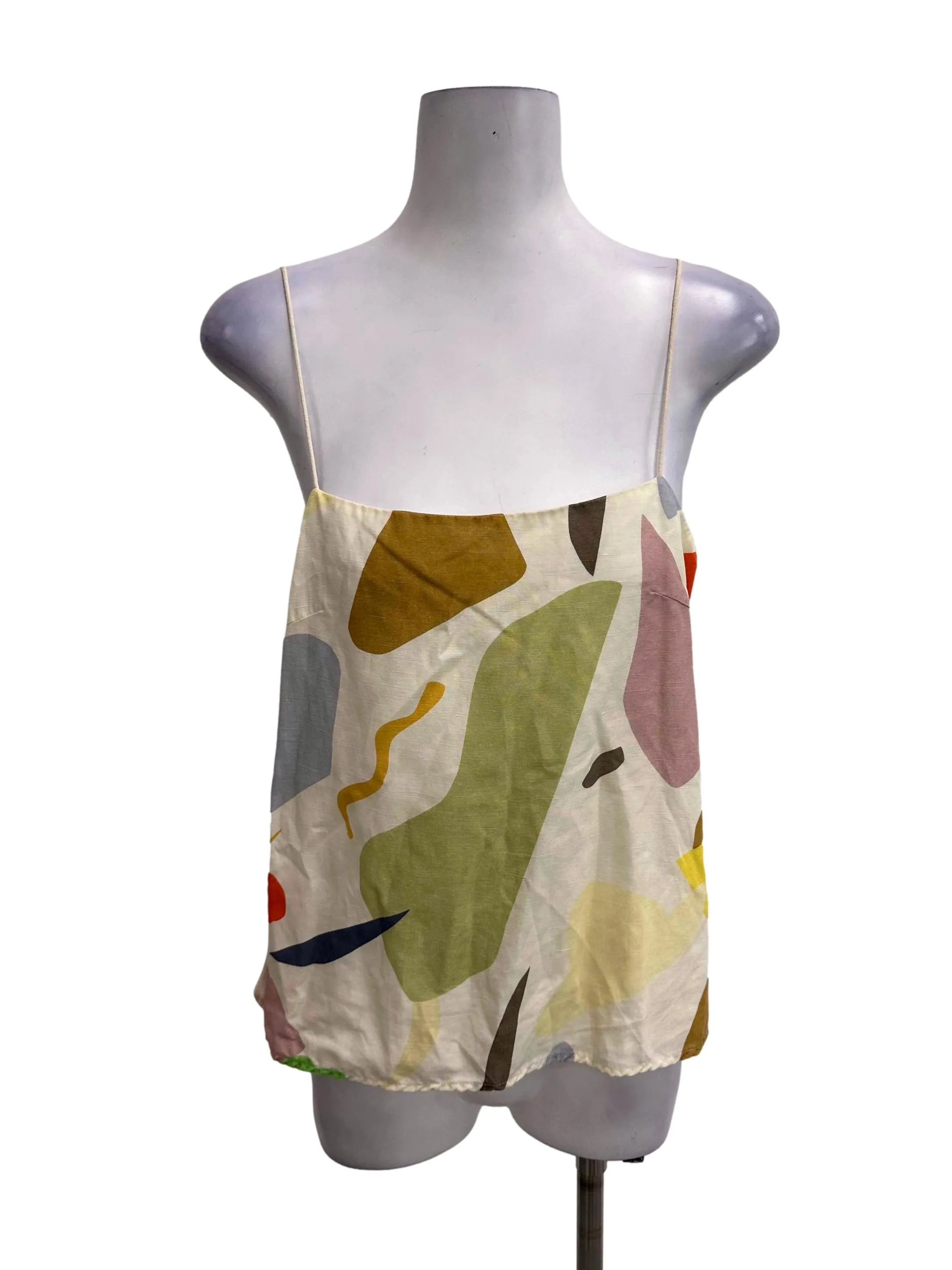 Yellow Printed Cami Top OSN