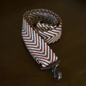 York Strap | Chevron Weave Chestnut/Ivory