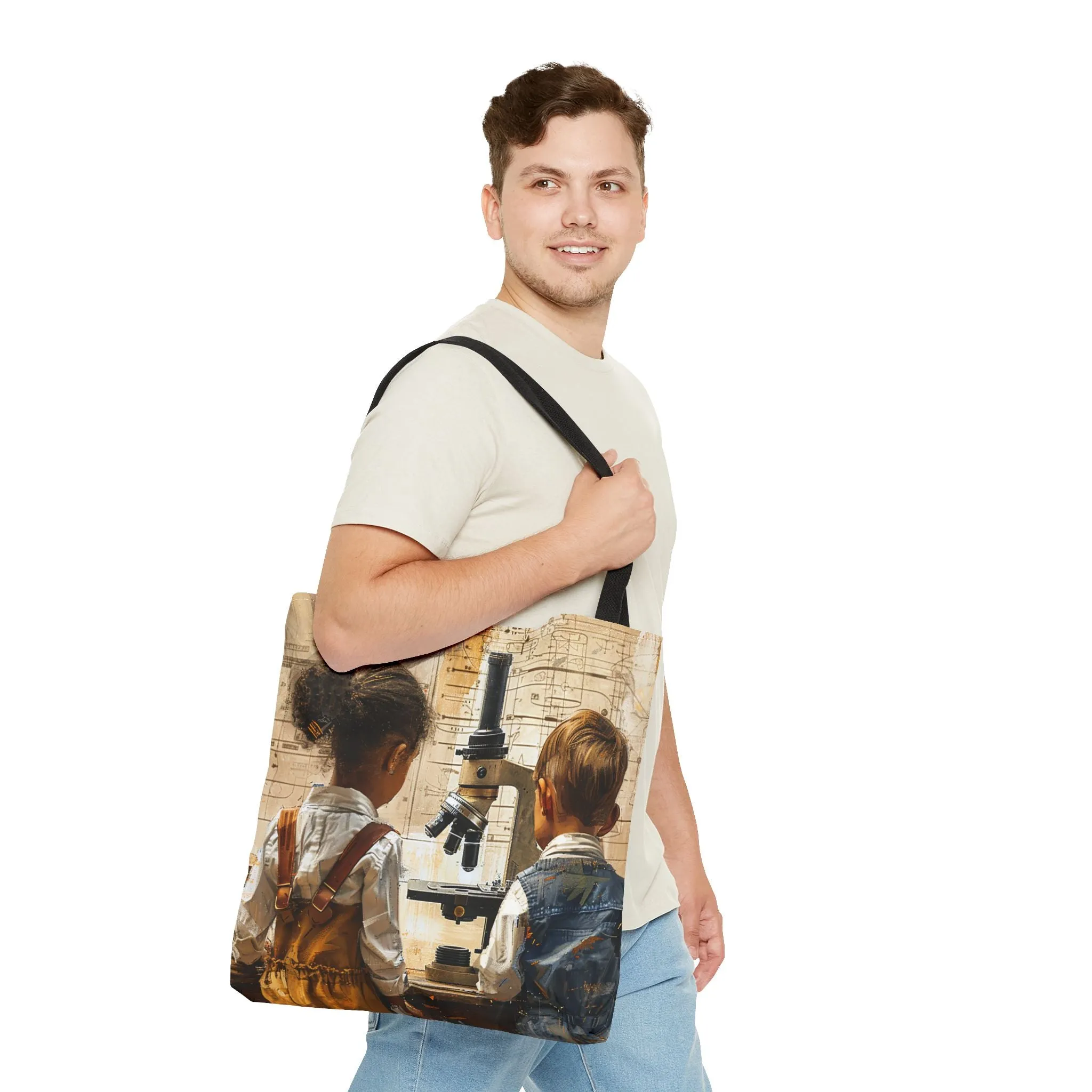 Young Scientific Explorers Tote Bag - Carry the Wonder of Childlike Discovery! Available in 3 sizes.