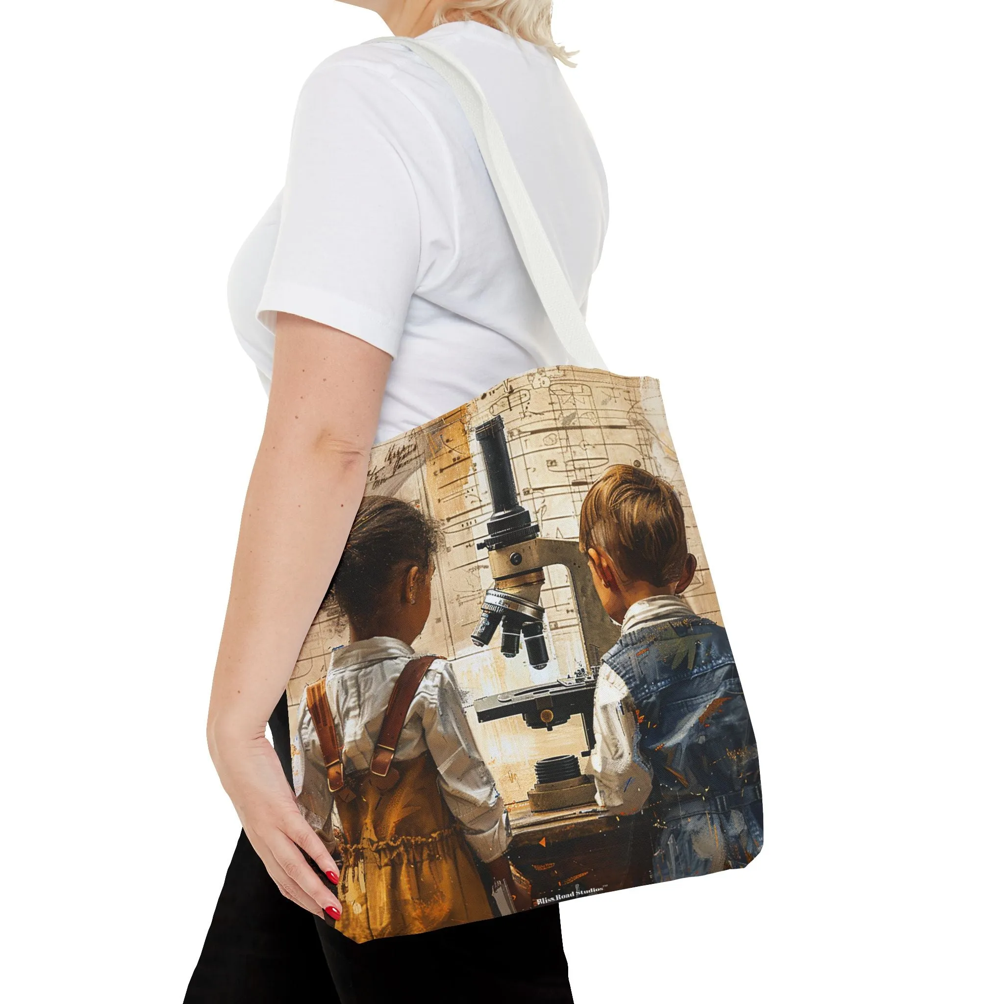 Young Scientific Explorers Tote Bag - Carry the Wonder of Childlike Discovery! Available in 3 sizes.
