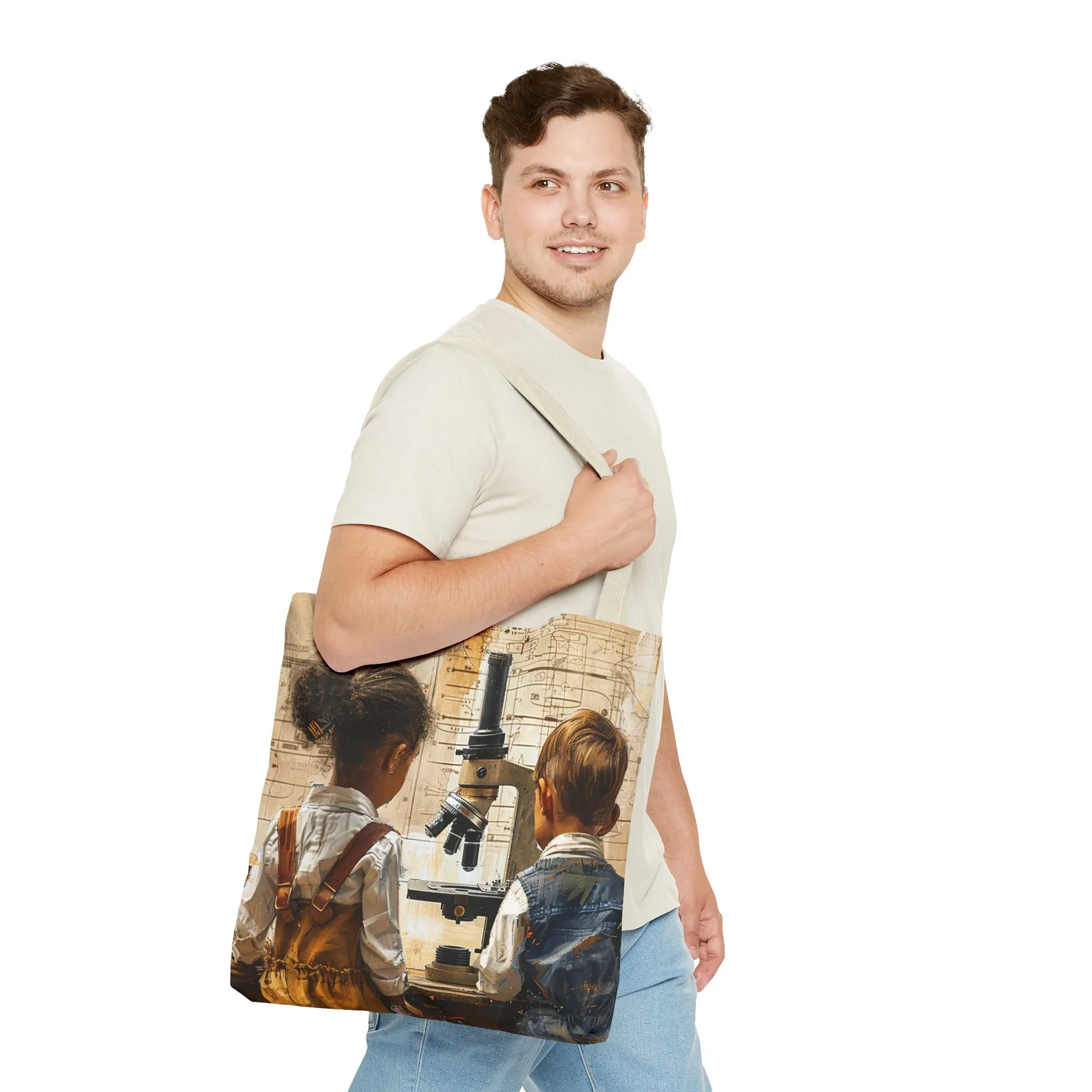 Young Scientific Explorers Tote Bag - Carry the Wonder of Childlike Discovery! Available in 3 sizes.