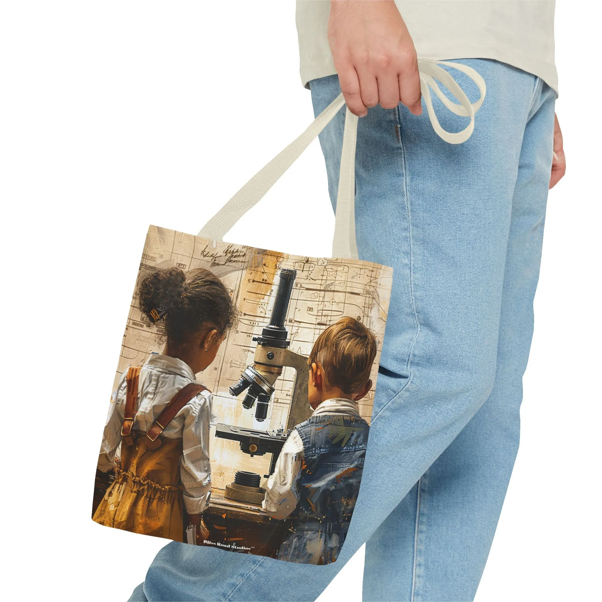 Young Scientific Explorers Tote Bag - Carry the Wonder of Childlike Discovery! Available in 3 sizes.
