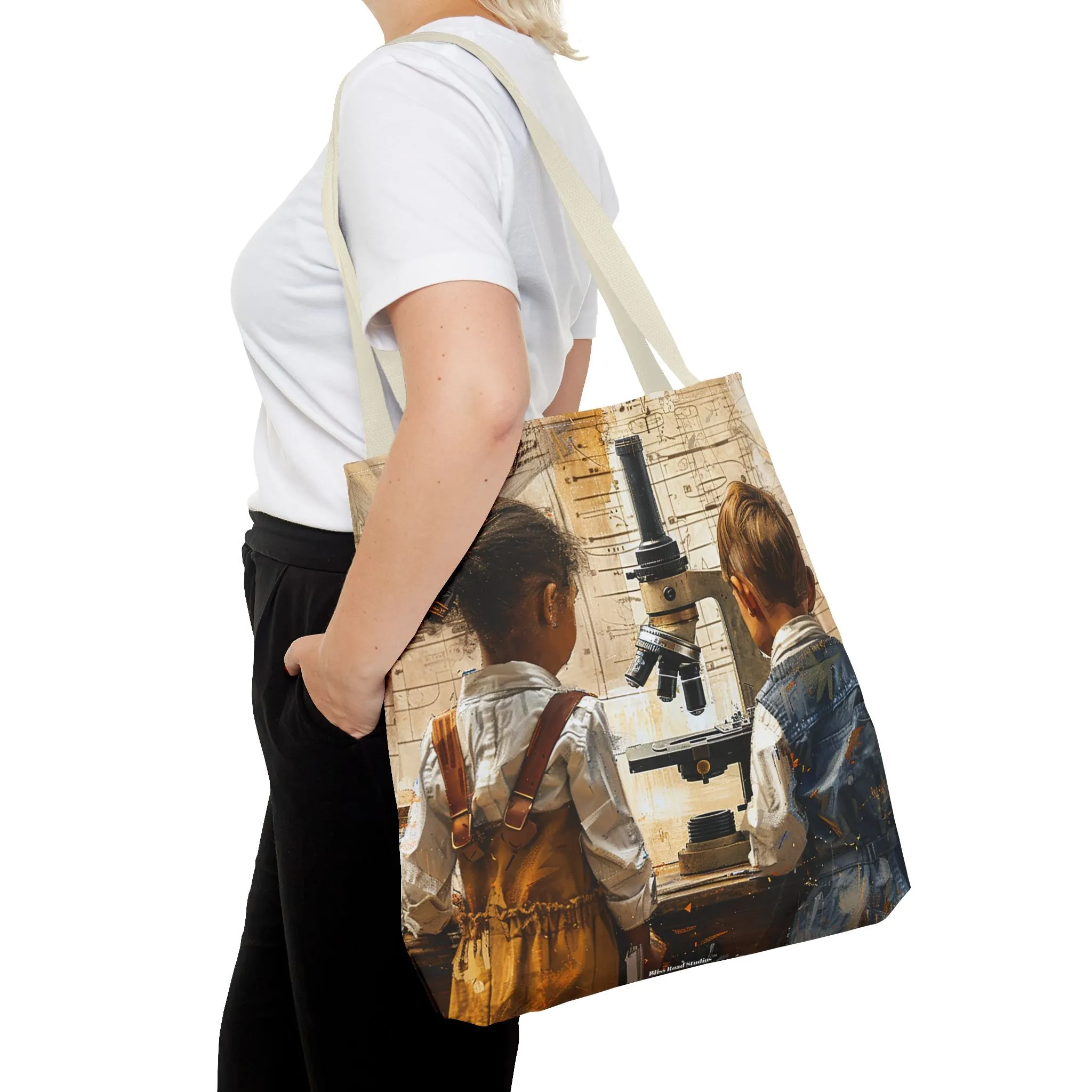 Young Scientific Explorers Tote Bag - Carry the Wonder of Childlike Discovery! Available in 3 sizes.