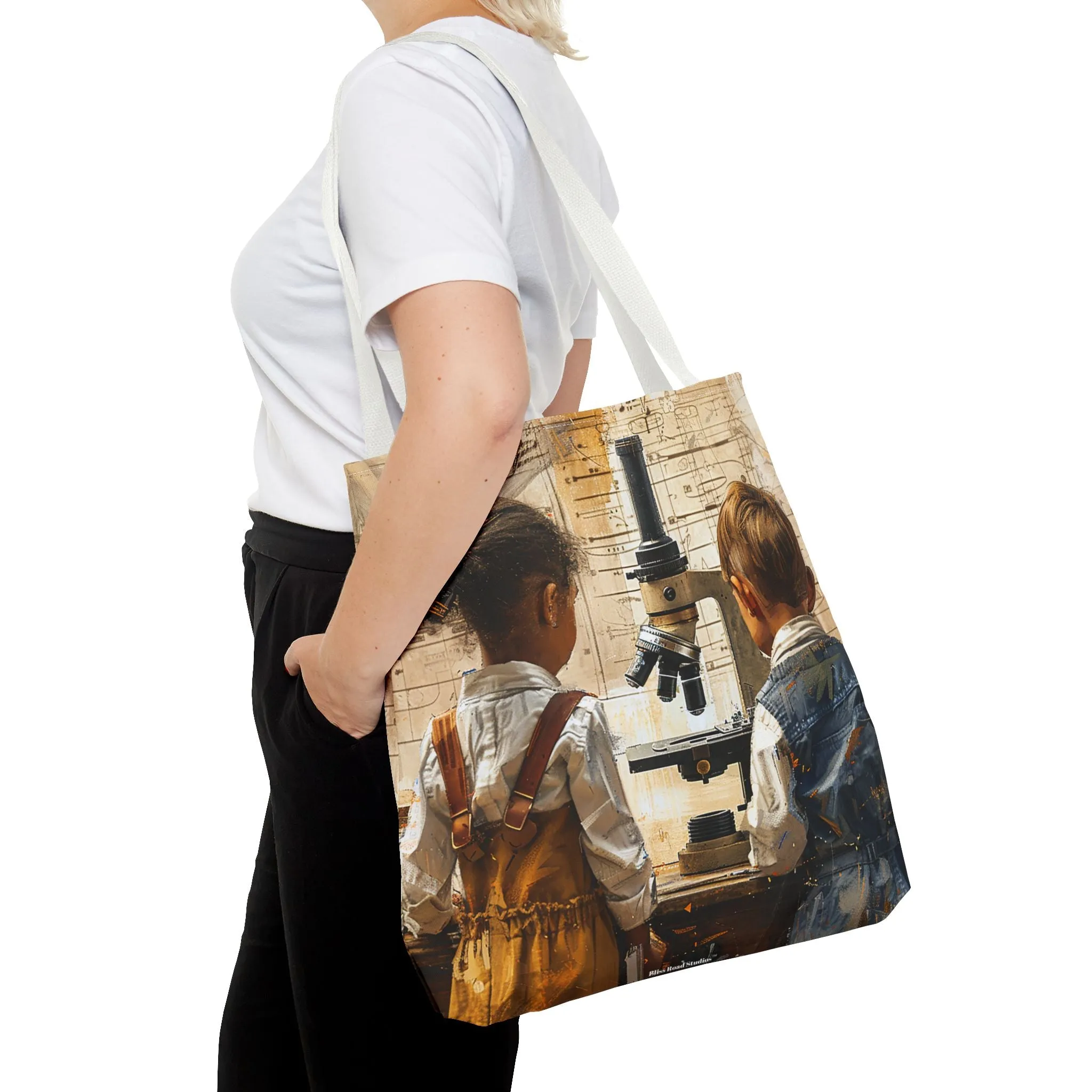 Young Scientific Explorers Tote Bag - Carry the Wonder of Childlike Discovery! Available in 3 sizes.