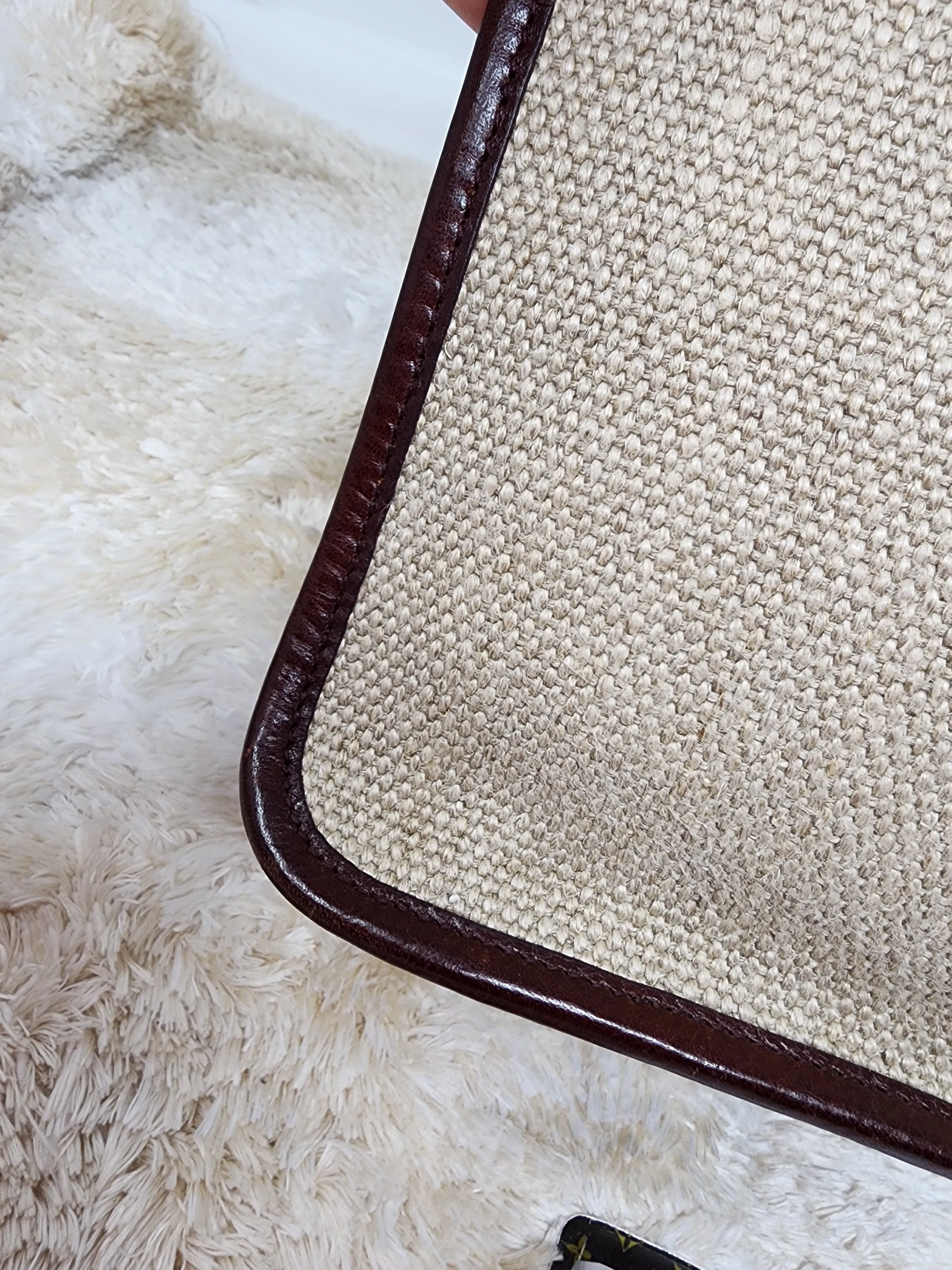 YSL NIKI CHAIN MEDIUM - LINEN AND LEATHER BAG