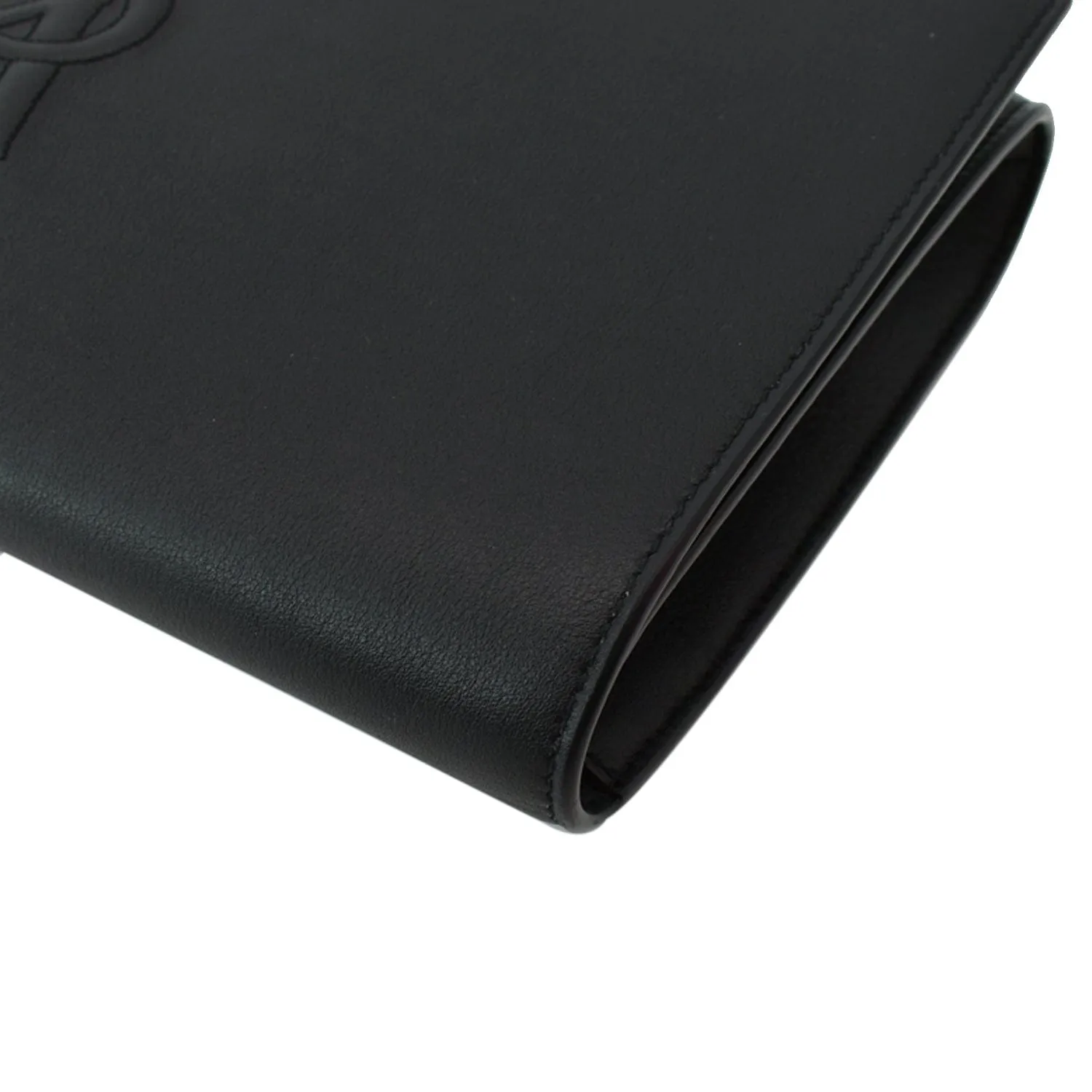 YVES SAINT LAURENT Leather Clutch Wallet Black