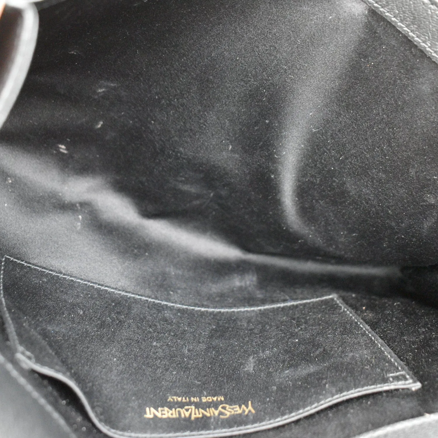 YVES SAINT LAURENT Leather Clutch Wallet Black