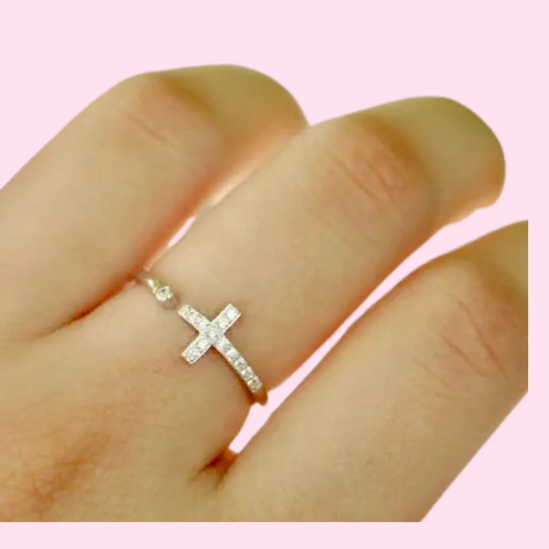 Zircon Open Cross Ring