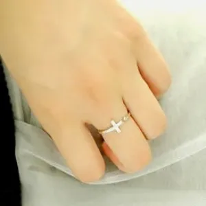 Zircon Open Cross Ring