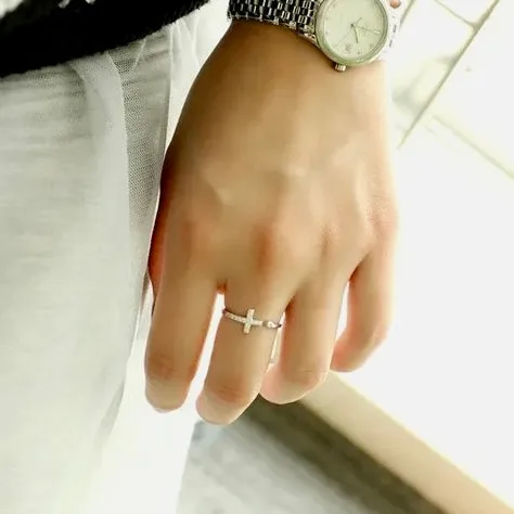 Zircon Open Cross Ring